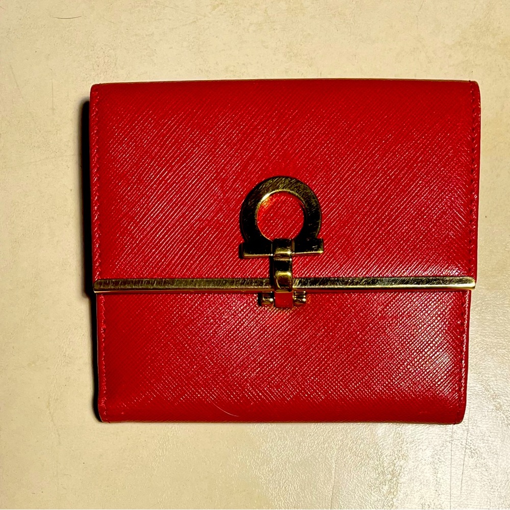 Brand New Authentic Ferragamo Bi-Fold Wallet with Change Purse